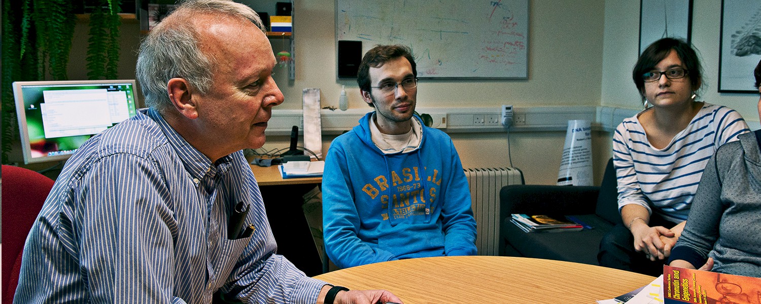 Adrian Bird with Lab Members